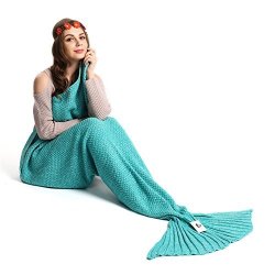 Kpblis Warm And Soft Mermaid Tail Blanket Diffenrent Colors Mermaid Blanket For Kids And Adult 71-35-INCHES Green