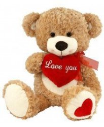 Brown Teddy Bear With Heart Stuffed Animal 18 Inches Cute Valentine's Day Gift For Girlfriend Boyfriend Or Best Friends